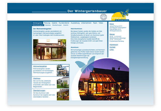 Webseite von Solarplus GmbH